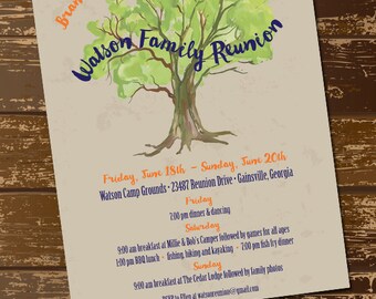 family reunion invitation family reunion flyer printable