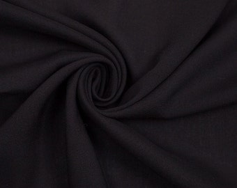 Rayon Challis Fabric by the Yard - Black (201)