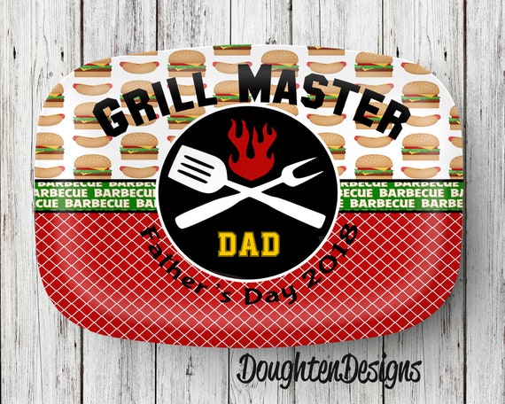 A personalized BBQ tray--the dad-of-the-year gift for 2018 for sure!