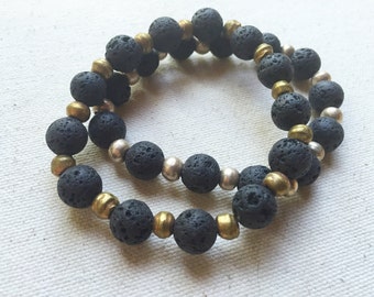 Essential Oil Jewelry, Aromatherapy Jewelry, LAVA bracelet, Yoga Bracelet