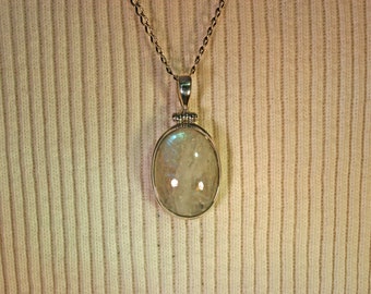 Rainbow Moonstone Pendant # 958