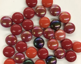 Scarlet Mix 1/2" Optic Drops-100g//Marble gems// discount mosaic tile