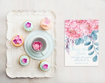 PRINTED Save The Date Cards