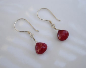 BRIOLETTE RUBY EARRINGS in Sterling Silver