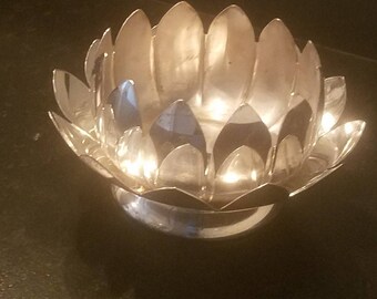 Leonard silver 2 piece Lotus Bowl