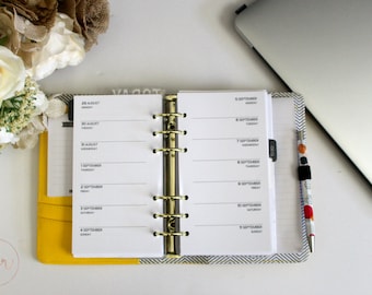 Personal Ring Size : One Week Per Page / Two Weeks on Two Pages | PRINTED Planner Inserts | DreamPlanRepeat