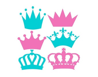 Crown Svg, Crowns Svg, Crown Monogram Svg, Princess Crown Svg, Cricut Cut Files, Silhouette Cut Files