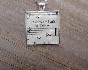 Musician Necklace - "Augmented 4th or Tritone" - Gift for Musician