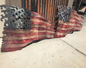 Tattered Metal Flag