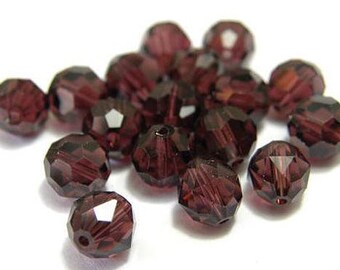 Burgundy 5000 - Swarovski Crystal Round Bead (4mm, 6mm, 8mm)