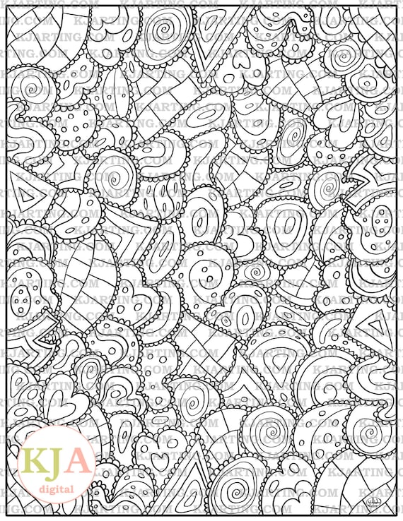 Line Art Zendoodle : Eclectic geometrics zendoodle line art printable zen