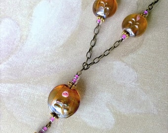 Handmade lampworked necklace set
