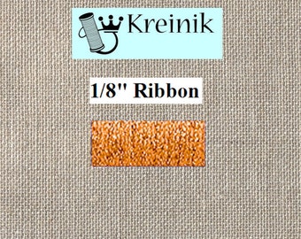 Kreinik Metallics - Balger 1/8" Ribbon - Orange 027 - By the Spool
