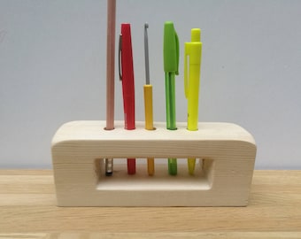 Wooden pencil holder