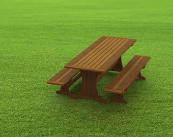 Convertible 6ft Bench to Picnic Table Combination Building