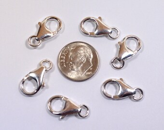 15mm Lobster Clasps - Sterling Silver - LC309 - Choose Your Quantity
