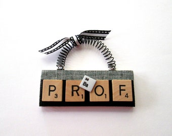 Chemistry Professor Scrabble Tile Ornament