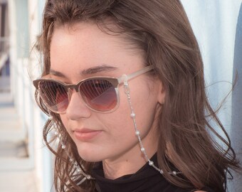 Luxury Pearl Glasses Chain - Pearl Eyeglass Holders Necklaces - Silver Eyeglass Chains - Eye Glasses Chain - Reading Glasses Chain