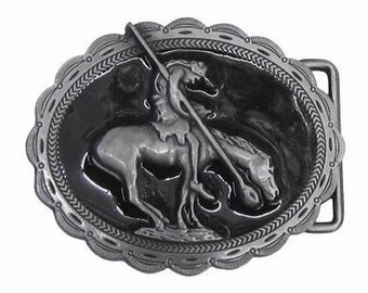 1980s James Earle Fraser End of the Trail Iconic Belt Buckle Design