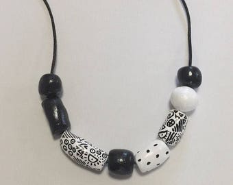 Mr Scribble multi bead necklace - Free Shipping