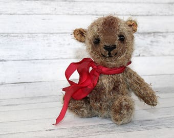 Maybella the Miniature 5 inch Artist Mohair Teddy Bear (HAFAIR)