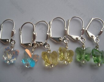 Swarovski Crystal Butterfly Earrings