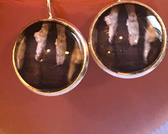 Ballet slippers cabochon earrings - 16mm