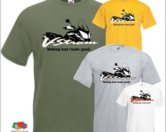 SUZUKI V-strom T-SHIRT motorcycles v strom - Fruit of the loom