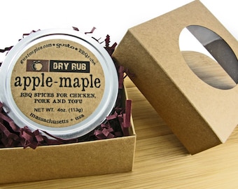 Your BBQ Choice - Single 4oz. Barbecue Rub in Gift Box - Steak, Apple-Maple, Texas, Memphis