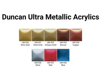 Ultra Metallic Paint - Duncan Acrylic Paint - Craft Paint - Metallic Paint - Sparkle Paint - Ceramic Paint - Acrylic Stain - 2 Ounce bottle