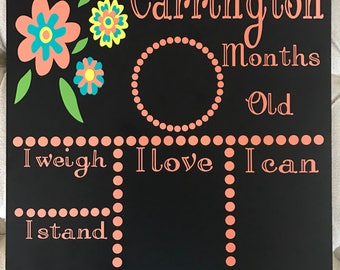 baby chalkboard etsy baby announcement template