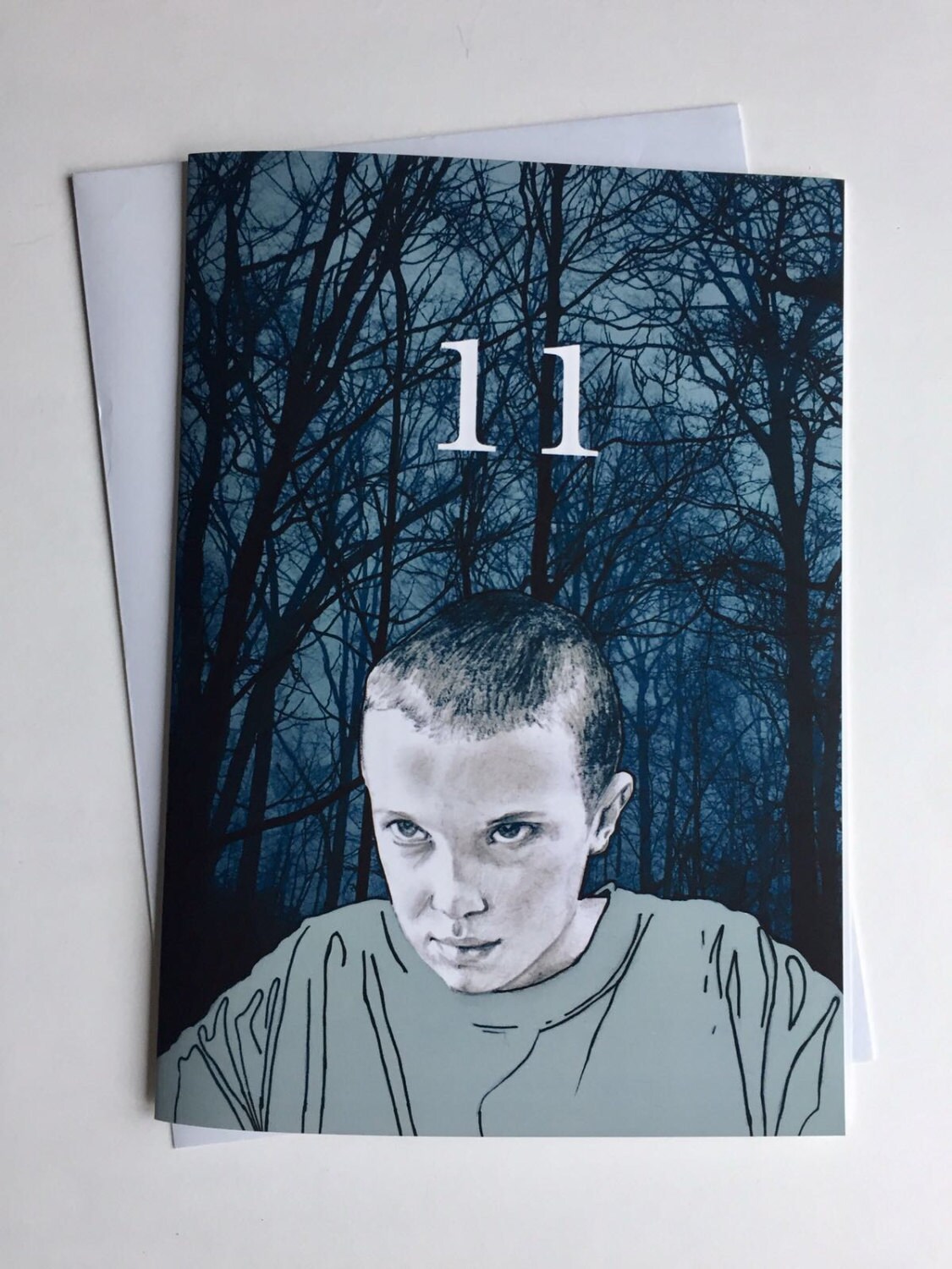 Stranger Things Illustrative A5 Card Eleven 