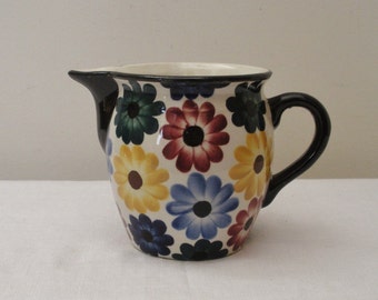 Vintage Daisy Flowered Pitcher - Made in Germany