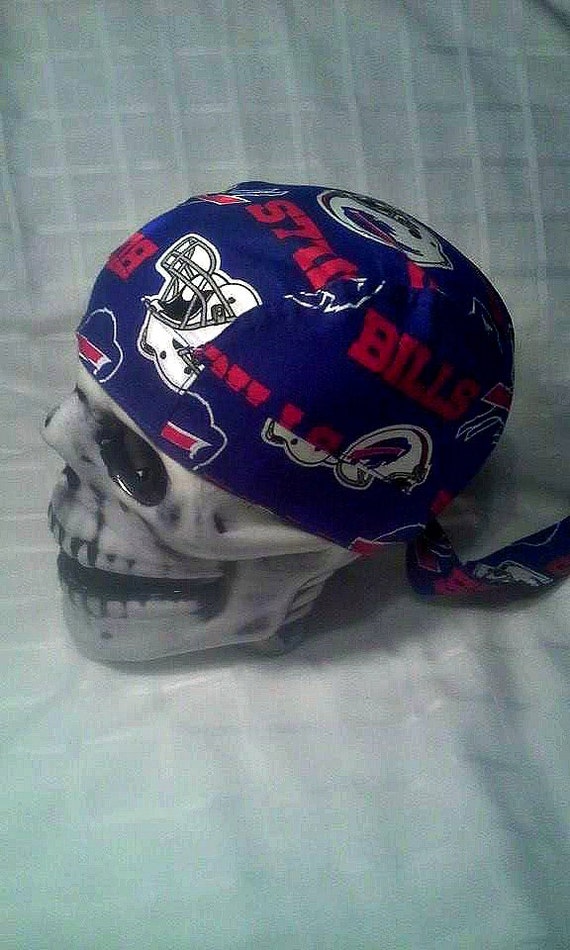 Items similar to Buffalo Bills/skull cap/hat/helmet liner/du rag ...