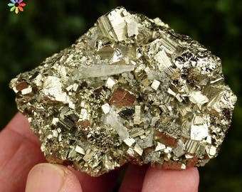 Gorgeous Bright Pyrite with Quartz, Crystal, Mineral, Natural Crystal, Natural Mineral, Mineral Stone
