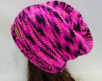 Bruni's Hot Pink Slouchy Beanie