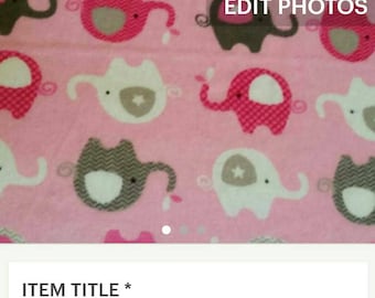 Custom Pink Elephants Fitted Crib Sheet and Pillowcase