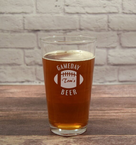 Football Beer Glass GameDay Beer Glass Football Pint Glass