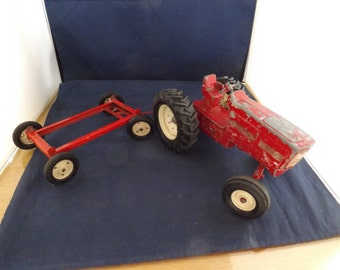 Vintage Metal Ertl Tractor and Trailer
