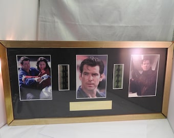 James Bond with the original 35mm cinema film pieces,framed,certificated