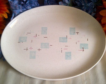 Beautiful Platter. Heavenly Days Vernon Ware By Metlox. 1955-1965