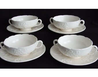 Vintage Cream Soup Bowls. Minton, Staffordshire, circa 1930s
