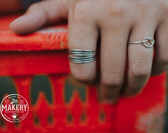 Sterling Silver Adjustable Feather Ring