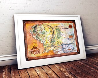 the lord of the rings middle earth wall decor tolkien map canvas middle earth wall decor middle earth canvas middle earth map lotr picture