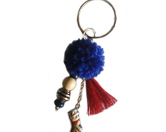 Keychain 'London' tassel bag charm