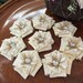 Set of Ivory Burlap Flowers Lace Fabric and Clear Glass Crystal 3" Shabby Chic Fabric Flower Headband scrap booking Flower Wholesale