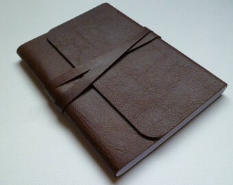 Journal Travel Journal Leather Journal Leather Book Leather Notebook. Chestnut Brown Leather.