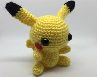 Pikachu Plushie, Pikachu Amigurumi, Pokemon Plushie, Pokemon Amigurumi, Pokemon Gift, Stocking Filler