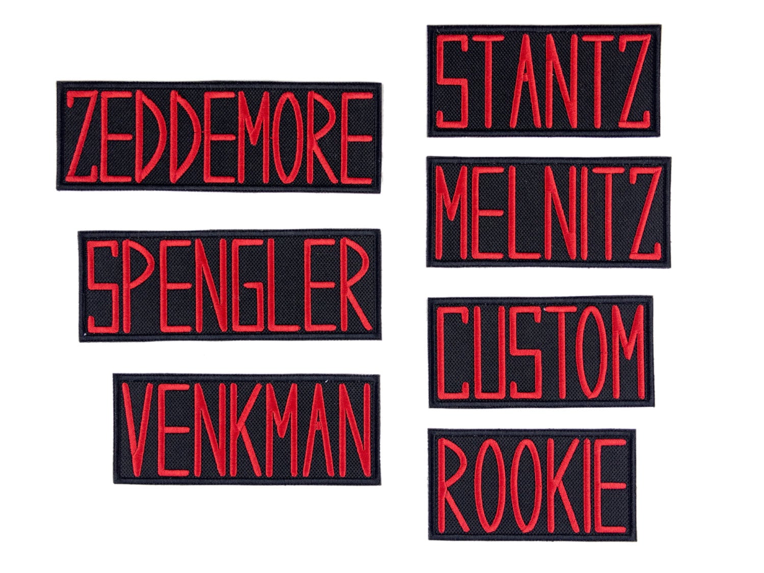 Ghostbusters Name Tags Badges GB1 Uniform Embroidered Iron On