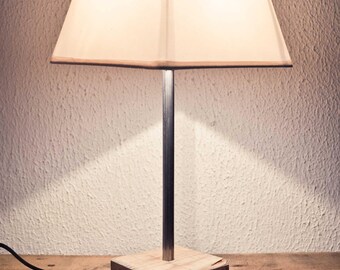 Vintage lamp - "Wood Cube" - color Beige - decor nursery